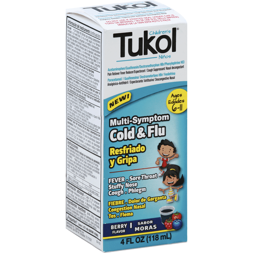 Tukol Children's Cold & Fever Relief Liq Berry 4 Oz