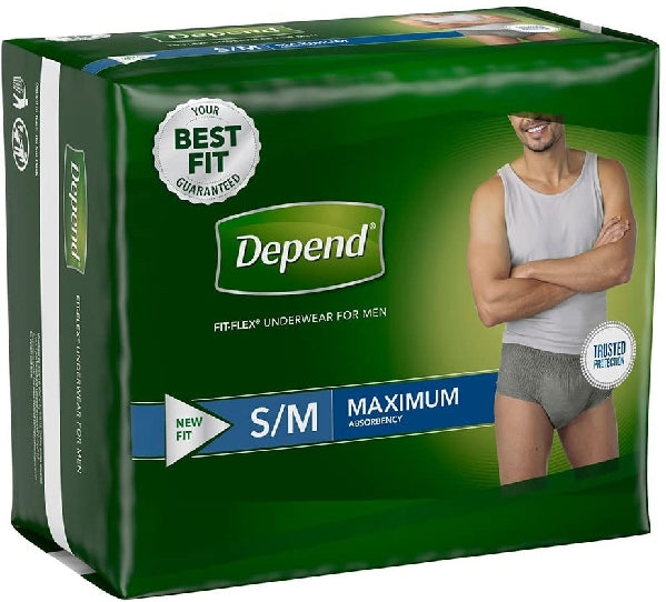 Depend Protection With Tabs Incontinence Underwear, Maximum Absorbency, Small/Medium