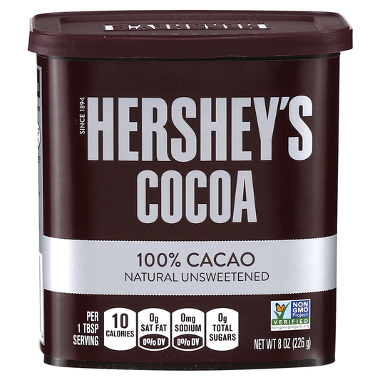 Hershey's Natural Unsweetened Cocoa Powder Can 8 Oz