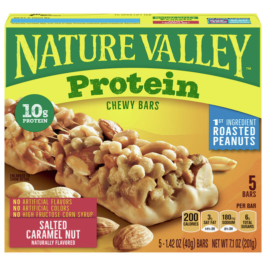 Nature Valley - Protein Chewy Bars - Salted Caramel Nut 7.10 oz