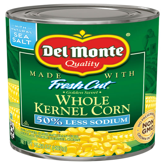 Del Monte - Golden Sweet Whole Kernel Corn - 50% Less Sodium 15.25 oz