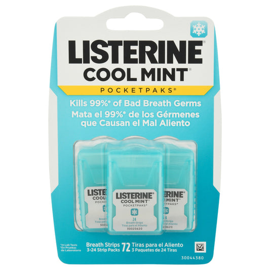 Listerine Pktpk Cl/Mnt 72 Ct6