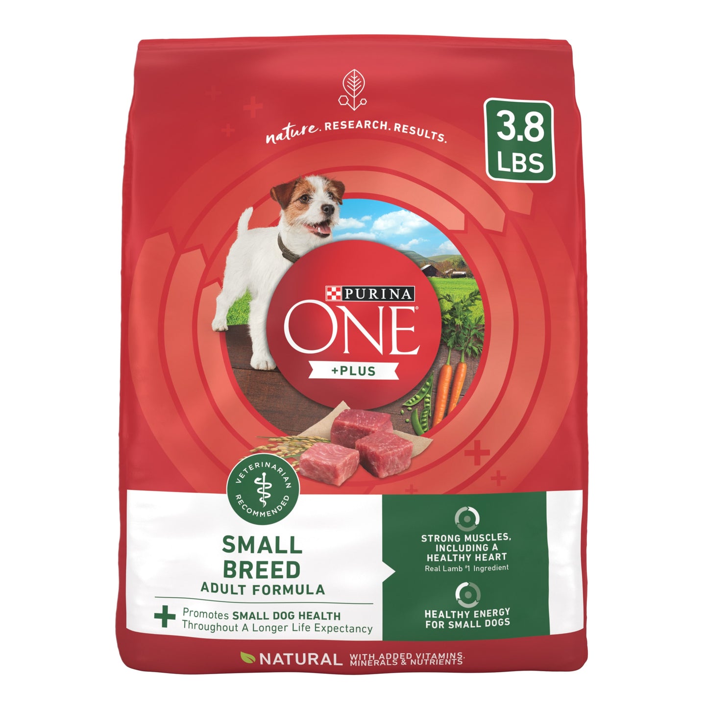 Purina ONE Natural Small Breed Dry Dog Food, SmartBlend Lamb & Rice Formula - 3.