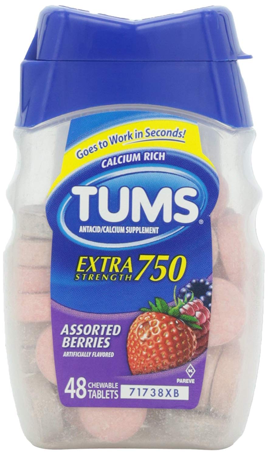 Tums Extra Strength Tablets Assorted Berries 48ct