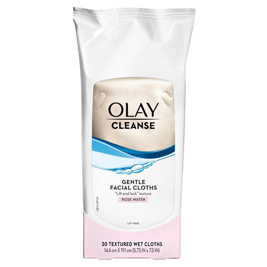 Olay Cleanse Facial Cloths, Gentle, Rose Water