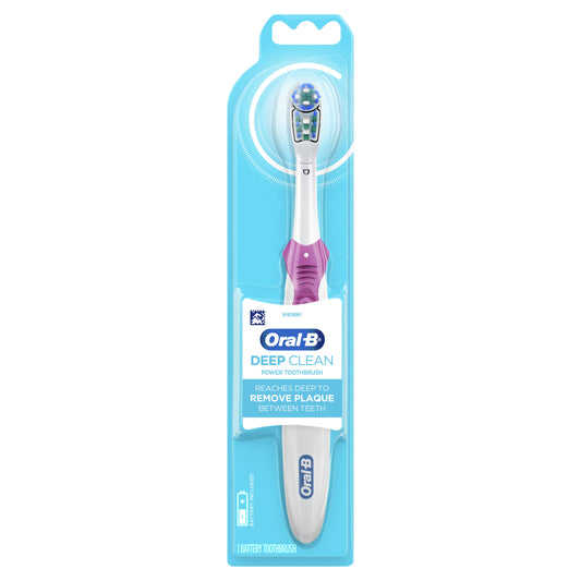 Oral-B Complete Deep Clean Battery Powered Electric Toothbrush, 1 Count, Colors May Vary