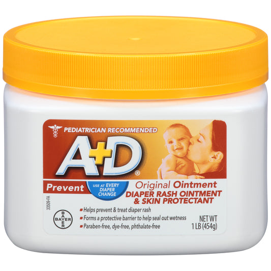 A+D Original Diaper Rash Ointmentment, Skin Protectant, 1 Pound Jar