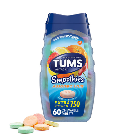 Tums - Antacid Calcium Supplement Smoothie Chewables 60.00 ct