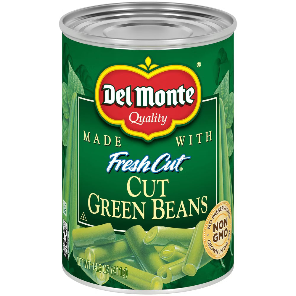 Cut Green Beans Canned Vegetables 14.5 oz Can, 1 Each, By Del Monte