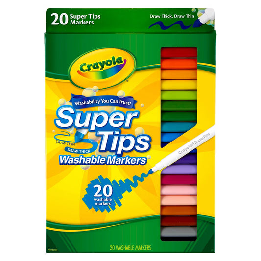 Crayola, 20ct Super Tips Washable Markers, 1 Pack Each, By Crayola