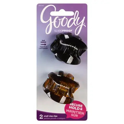 Goody SlideProof Wingless Small Claw Clip, 2 CT