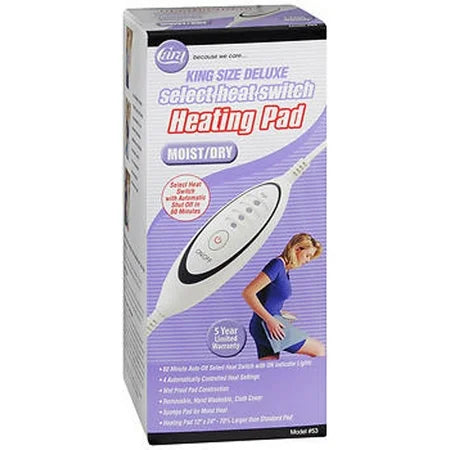Cara Heating Pad Moist or Dry, King Size Blue, 1 Each, By Cara