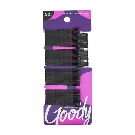 Goody Bobby Pins Slide Proof Grip Secure Hold Hair Pins Black