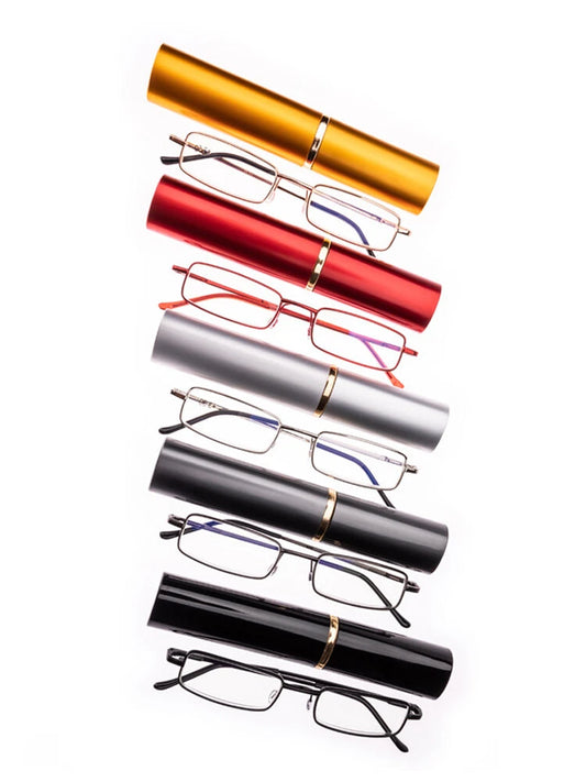 Original Mini Reader Reading Glasses W/ Tube Case Lightweight Assorted Colors, +2.75, 1 Each, By MicroVision Optical