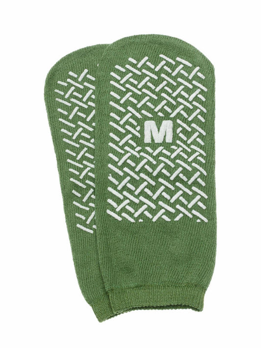Medline Single-Tread Slippers Green M 1Pr, 1 Pair Each, ByMedline Industries