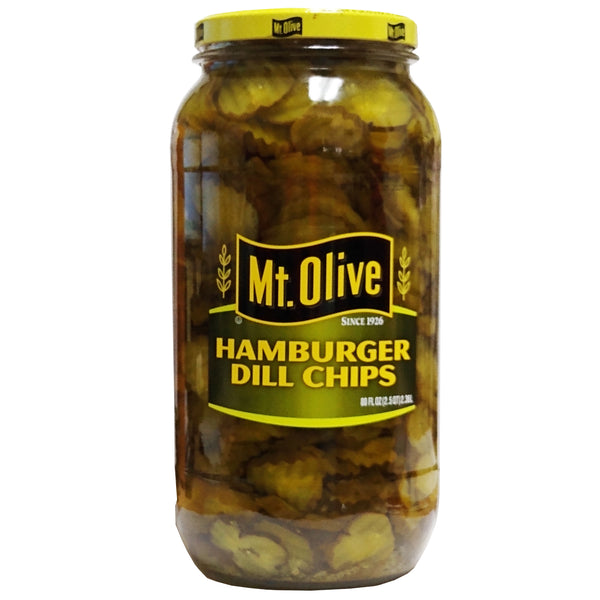 Mt. Olive Hamburger Dill Chips 80 Fl. Oz, 1 Jar Each, By Mt. Olive Pickle Company