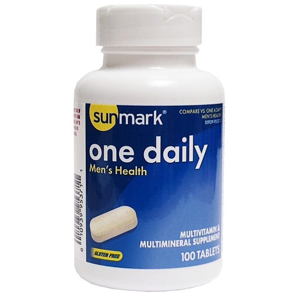 One Daily Men's Health Multivitamins, 100 Tablets, 1 Bottle Each, By SunMark