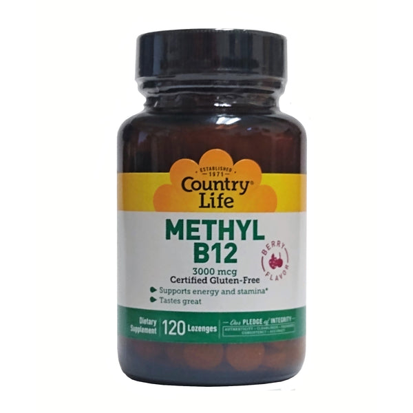 Country Life Methyl B12, 120 Vegan Lozenges, 1 Bottle Each, By Country Life LLC