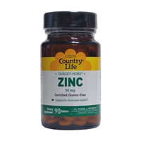 Country Life Zinc, 90 Tablets, 1 Bottle, By Country Life LLC
