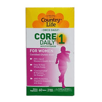 Country Life Core Daily 1 Multivitamins for Women, Energy Support, 60 Tablets, 1 Bottle Each By Country Life, LLC