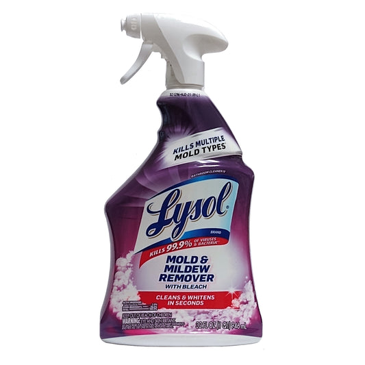 Lysol Mold & Mildew Remover With Bleach, 32oz, 1 Bottle Each, by Reckitt Benckiser