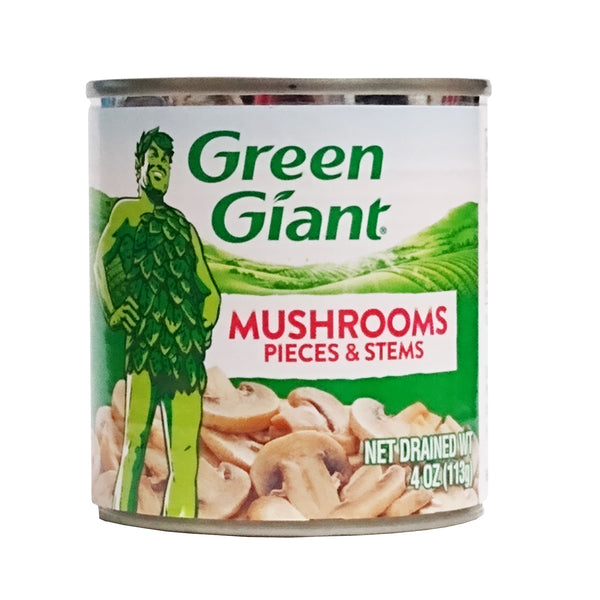 Green Giant Mushrooms Pieces & Steams Drained 4 oz. 1 Can Each, By B&G Foods