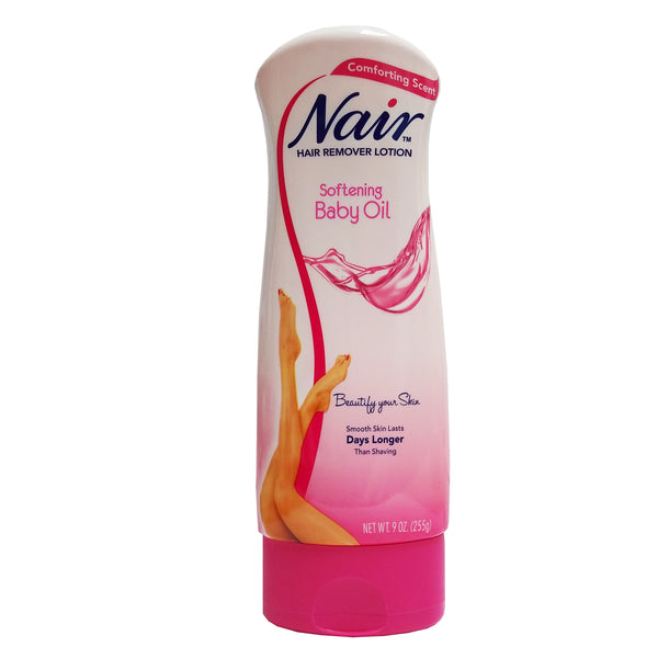 Nair Hair Remover Lotion Softening Baby Oil 9 Oz, 1 Bottle Each, By Church And Dwight