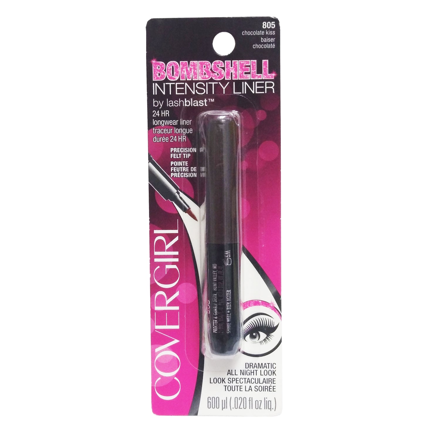 Covergirl Bombshell Intensity Chocolate Kiss #805 Eye Liner, 1 Each, By COTY