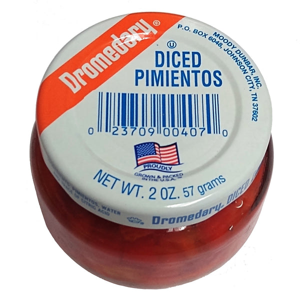 Dromedary Diced Pimientos, 2-Ounce Jar, Case of 24 Jars, By Moody Dunbar Inc