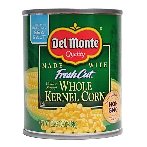 Del Monte Fresh Cut Golden Sweet Whole Kernel Corn, 8.75 oz., 1 Can Each, By Del Monte Foods