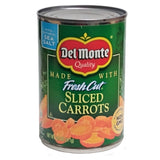 Case of Del Monte Fresh Cut Sliced Carrots 14.5oz, 24 Cans, By Del Monte Foods