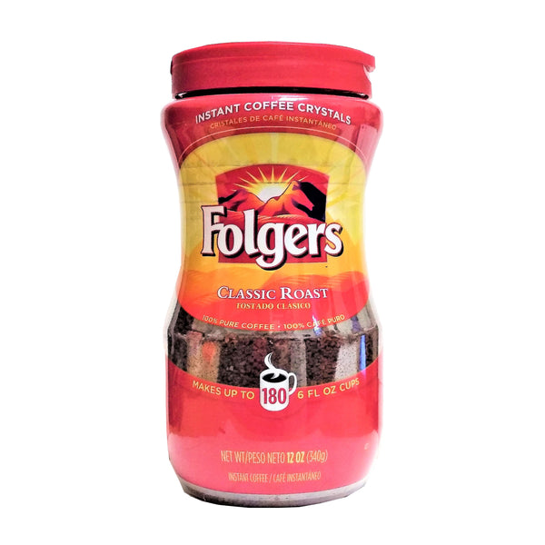 Folgers Classic Roast Instant Coffee Crystals, 12 Oz., 1 Each, By The Folger Coffee Company