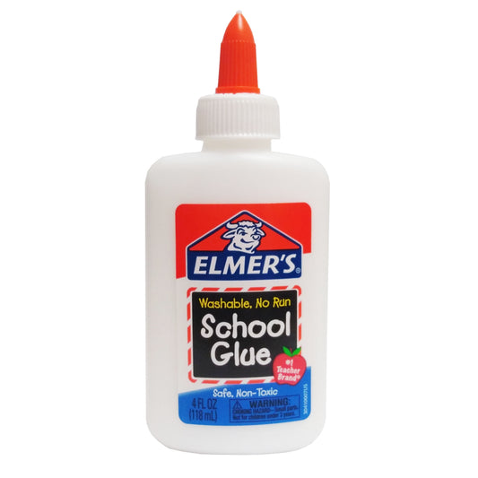 Elmer's Washable, No Run School Glue, 4 Fl. Oz., 1 Each, By Borden