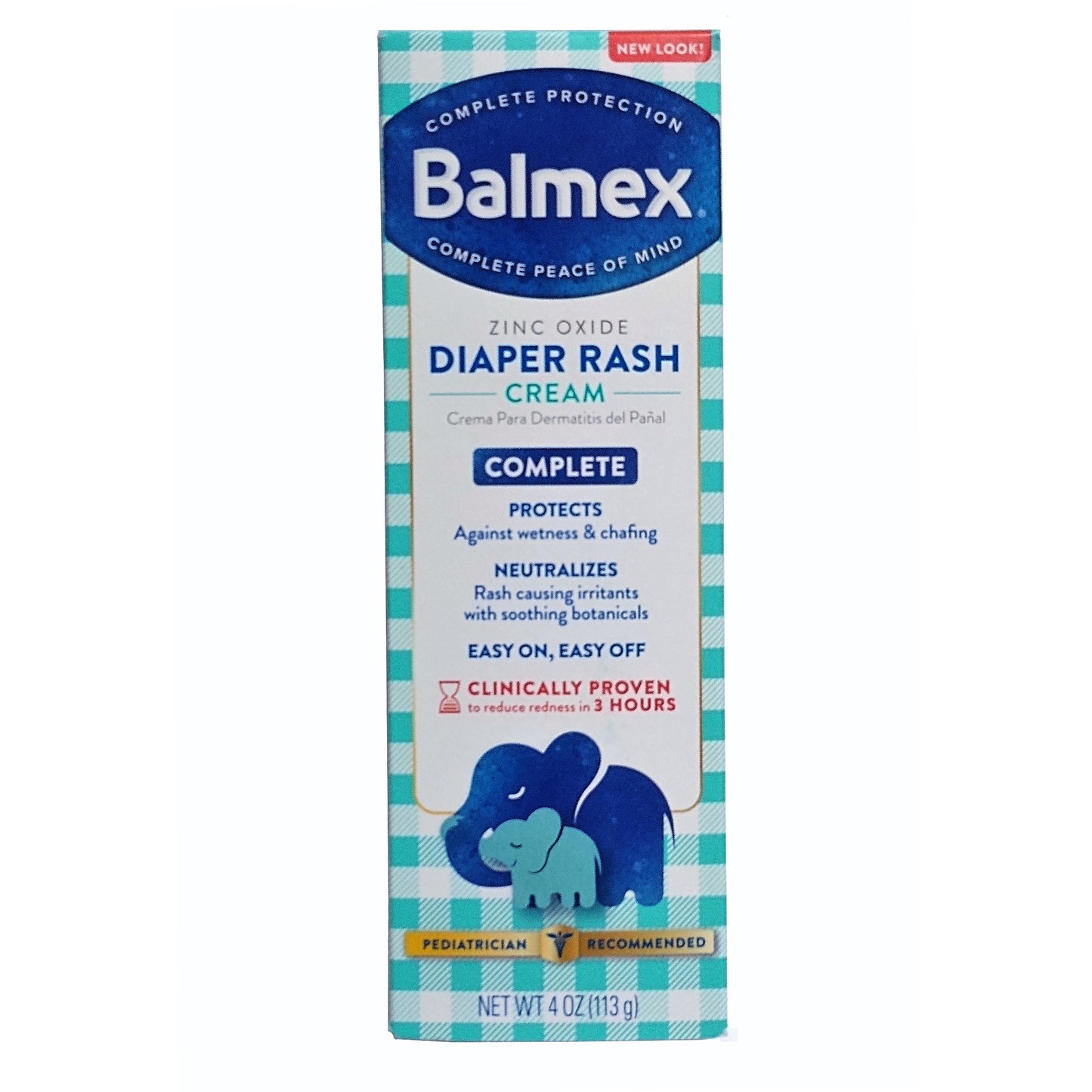 Balmex Complete Diaper Rash Cream 4 oz., 1 Box Each, By Randob Labs