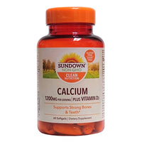 Sundown Calcium Plus Vitamin D3, 60 Softgel, 1 Bottle Each, By Sundown Nutrition