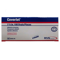 Coverlet Oval Dressings, 1 1/4", 100 Ct., 1 Box Each, By BSN Medical