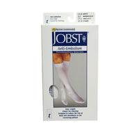 Anti-Embolism Knee High Closed Toe Stockings 15-20 mmHg, White, Medium, 1 Each, By Jobst