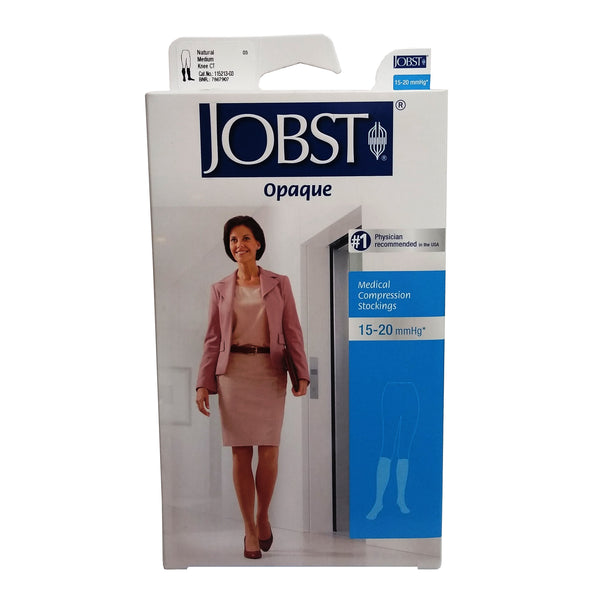 Opaque Knee High Compression Stockings, 15-20 mmHg, 1 Pair Each, By Jobst