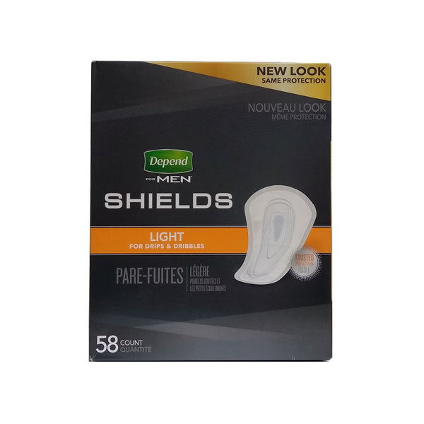 Depend for Men Shields, Light Absorbency, 58 Ct., 1 Pack Each, By Kimberly Clark