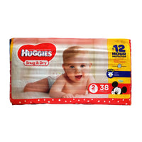 Huggies Snug & Dry Diapers, Size 2, 38 Count, 1 Pack Each, By Kimberly Clark