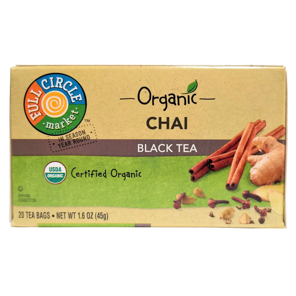 Full Circle Market, Organic Chai Black Tea, 20 Ct., 1 Box Each, By Topco Associates LLC