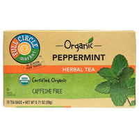 Full Circle Market, Organic Peppermint Herbal Tea, Caffeine Free, 20 Ct., 1 Box Each, By Topco Associates LLC