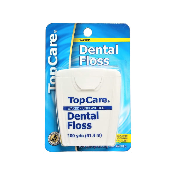 Top Care® Dental Floss,Waxed & Unflavored,100 yds.,1 Each, By Topco Associates LLC