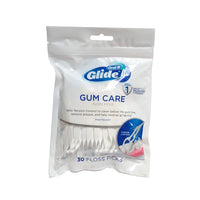 Glide Gum Care Floss Picks, 30 Ct., 1 Bag Each, By P&G