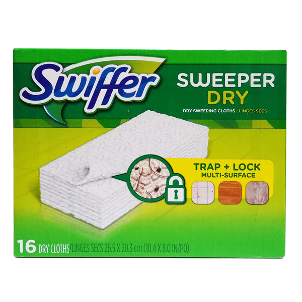 Swiffer Sweeper Dry Sweeping Cloths, 16 Cloths, 1 Pack Each, By P&G