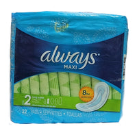 Always Maxi Long Super Size 2, 1 Package, 22 Each, By Procter & Gamble