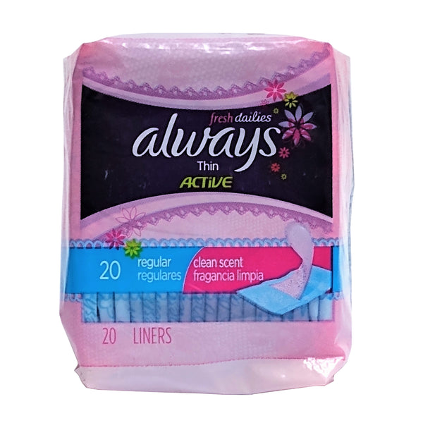 Always Incredibly Thin Active Regular, 1 Package, 20 Each, By Procter & Gamble