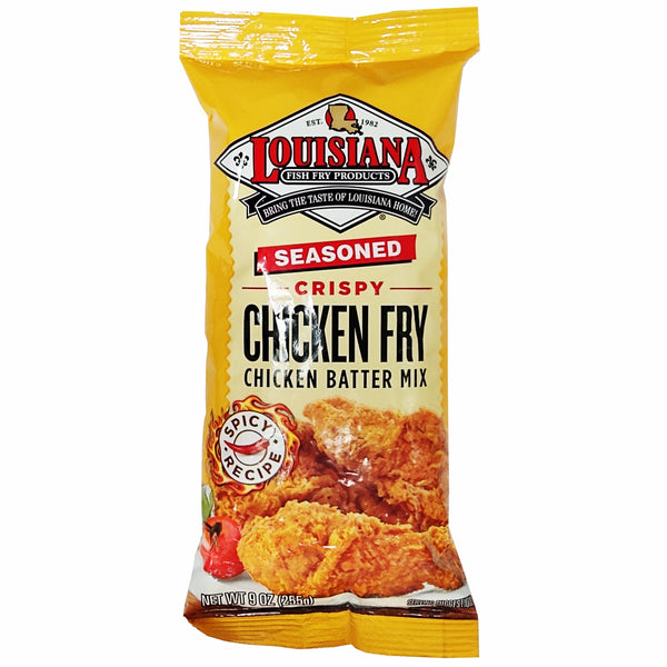 Louisiana Seasoned Crispy Chicken Fry Batter Mix, 9 Oz. Packet, 1 Packet Each, By Louisiana Fish Fry