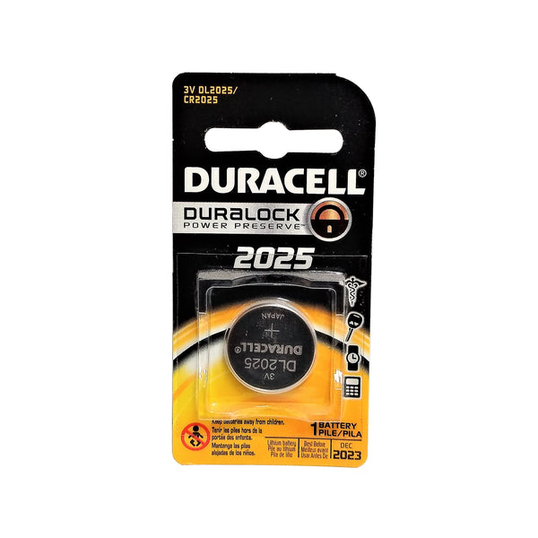 Duracell Lithium Coin Battery, 3V DL2025/CR2025, 1 Battery Each Per Card, By Duracell Company