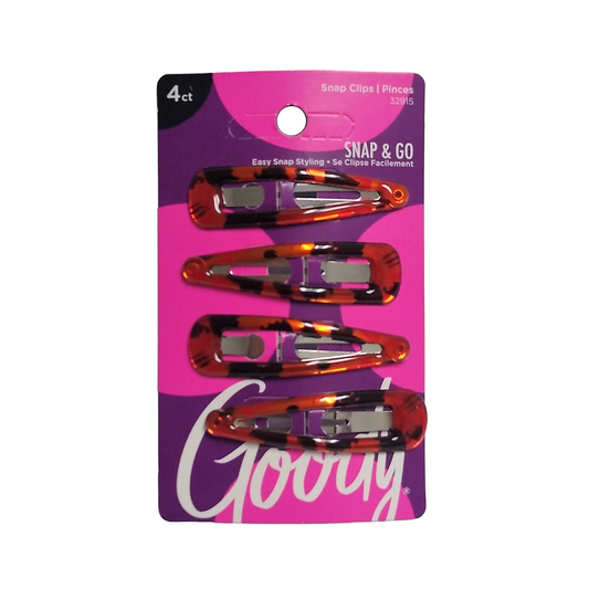 Goody Snap & Go Tortoise Clips, 4 Ct., 1 Pack Each, By Sanford